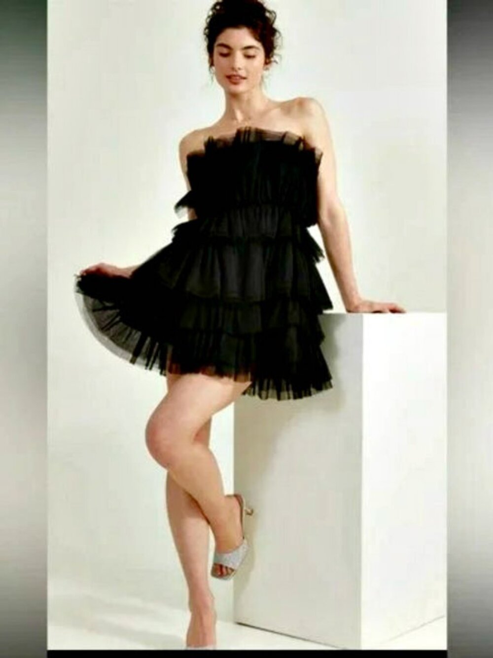 NEW! BiBi TULLE TIERED DRESS SZ M